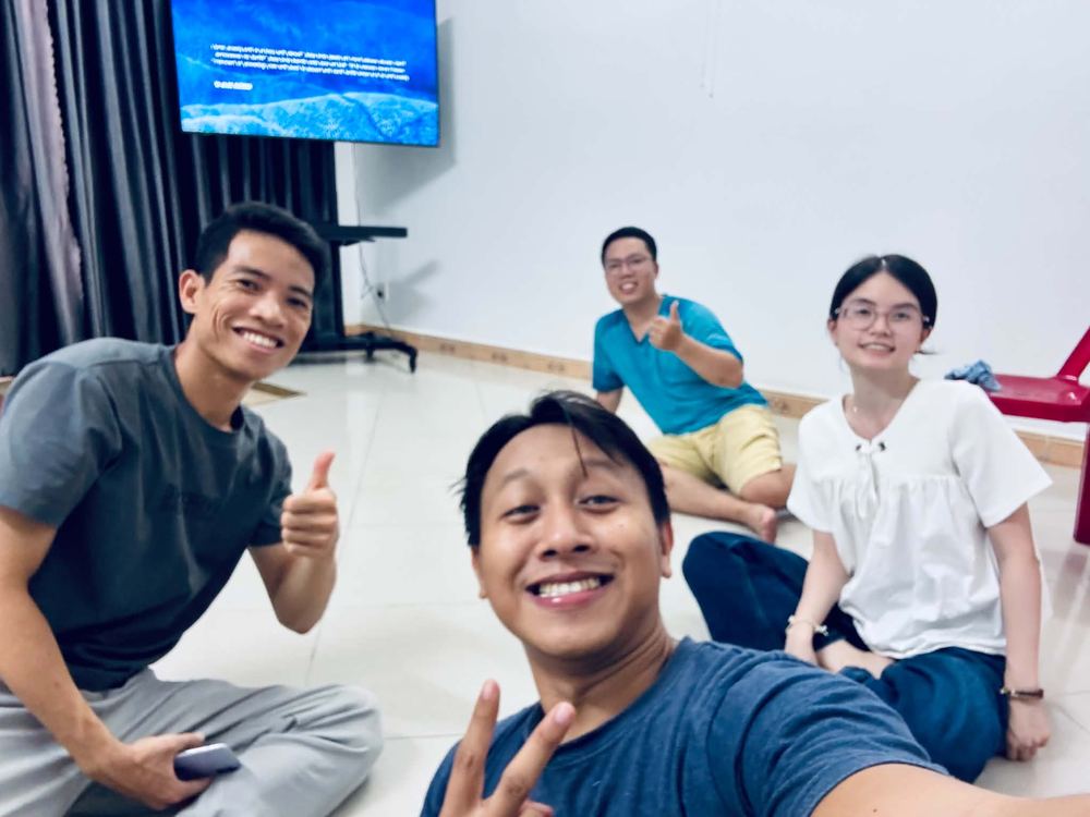 Jonah with friends at the Da Nang ministry house