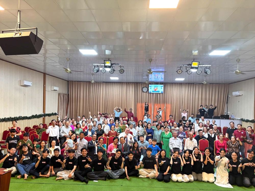 The congregation gathered for Sunday worship