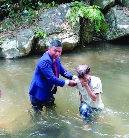 Photo from the report: Easter and Baptisms